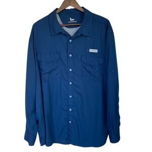 Field & Stream Navy Long Sleeve Button Up - 2XL